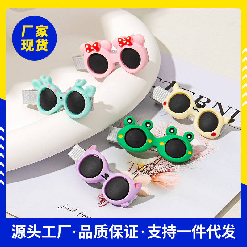 Wholesale Super cute cat and dog sunglasses hairpin headdress